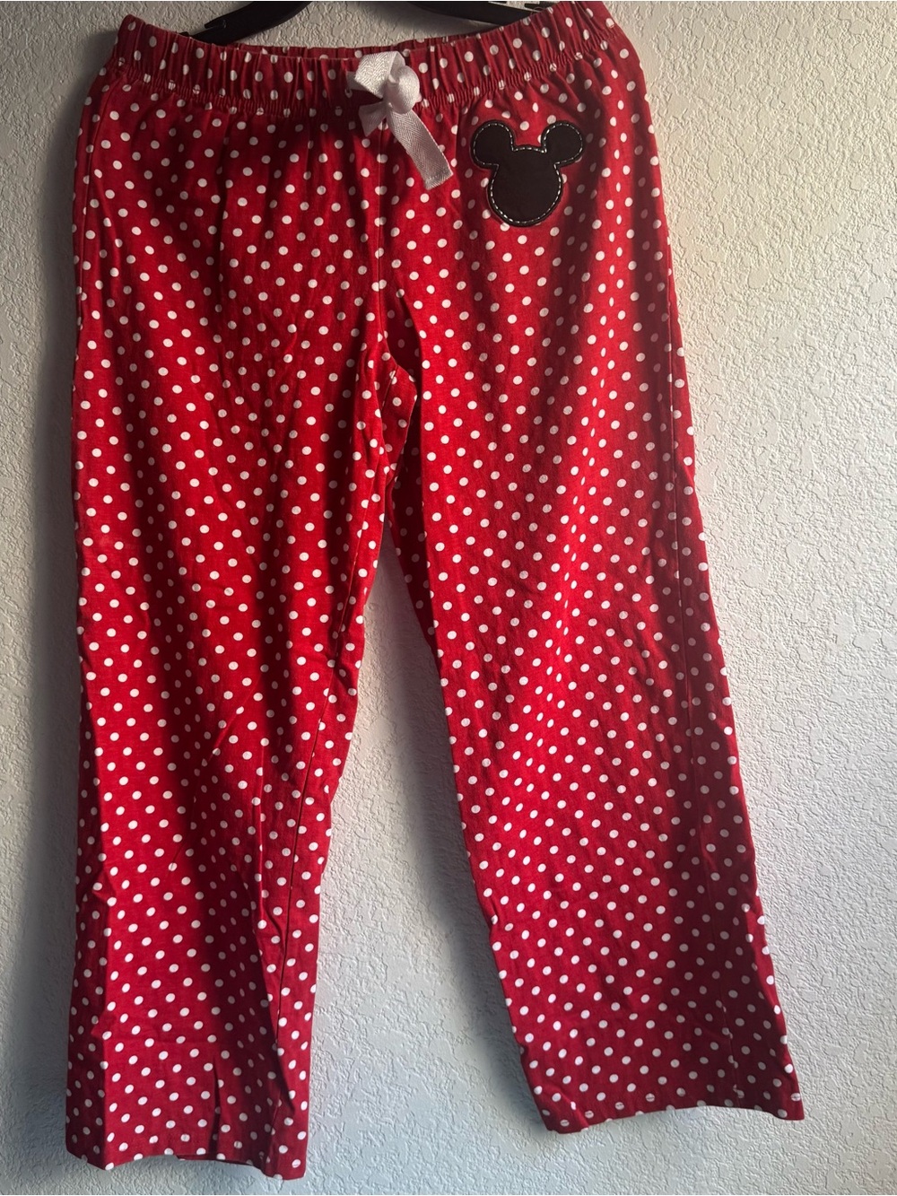 Disney Mickey Mouse Polka Dot Lounge Pants Drawstring Medium M - Picture 2 of 6